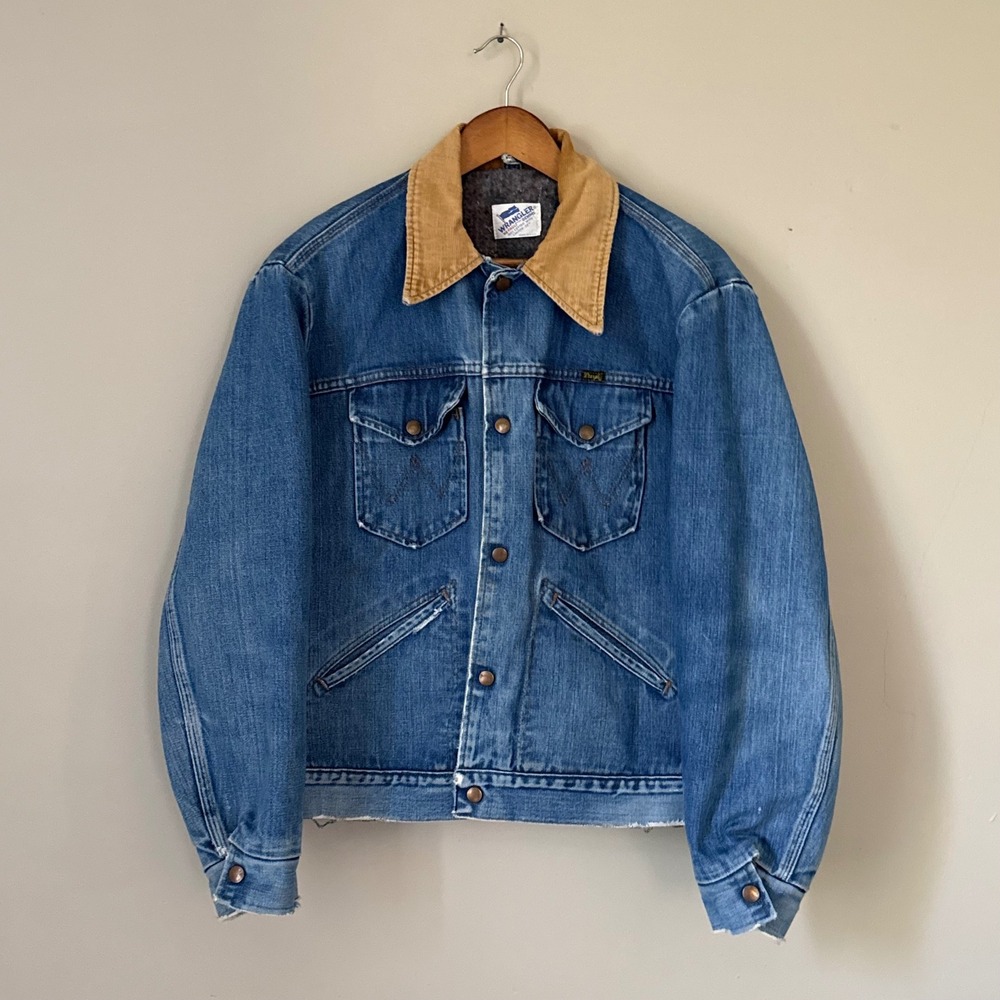 Vintage 70s Wrangler No Fault Blanket Lined Denim Jacket